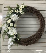 White wedding flower Wreath 