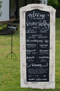 5.5 ft x 2.5ft White Distressed Chalkboard