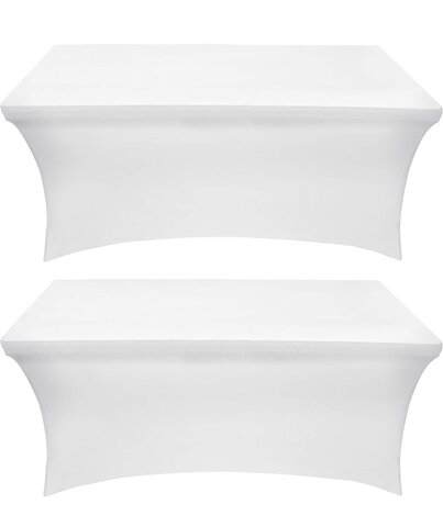 White spandex table cloths