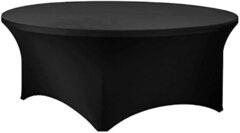 Round Black Spandex Tablecloth