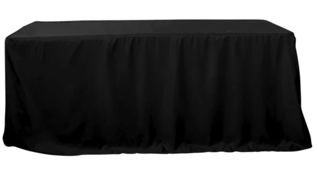 Black Fitted Table Cloth 6ft 