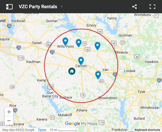 VZC delivery map