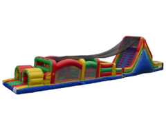 75’ Obstacle Course w/16’ Slide - Wet/Dry