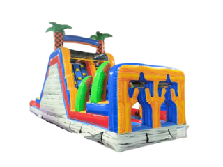 41ft Jungle Run - Obstacle Course w/18ft Slide - Wet/Dry