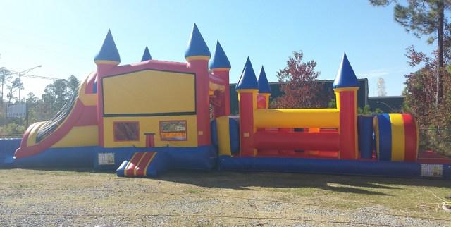 50' Red&yellow Castle Top Obstacle