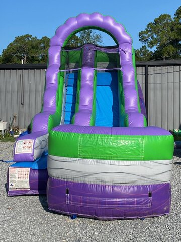 15ft Purple and Green Waterslide
