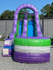 15ft Purple and Green Waterslide