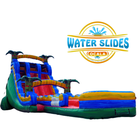 22' Hawaiian Mai Tai Dual Lane  Water Slide 