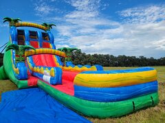 22' Hawaiian Mai Tai Dual Lane Water Slide 
