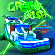 15' Green Gush Single Lane Water Slide 