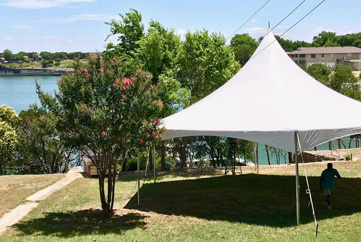 DFW, Waxahachie area's 40' X 40' Frame Tent & Party Rentals, Waxajump.com,  Lone Star Event Rentals.