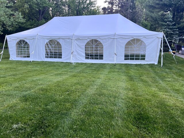 Tent: White 20'x40' Pole Tent