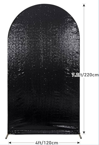 Arch Cover: Spandex Arch Cover Black 7 FT