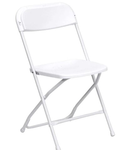 White Plastic Event Folding Chairs