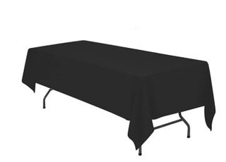 Rectangle 126"x60" - Black Tablecloth