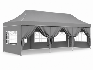 Pop Up Tent Side Walls 10x30 - Gray