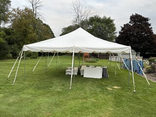 20'x20' White Pole Tent