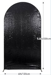 Black 7.2 FT Spandex Arch Cover 