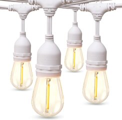 White Patio/Bistro String Lights 48ft