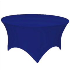 Round 5ft Fitted Spandex Blue Tablecloth