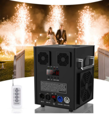 Cold Spark Machine DMX Stage Effect Machine for Stage DJ Disco Wedding Black