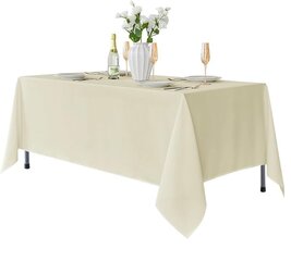70 x 120' Ivory Tablecloth Fitable Stain and Wrinkle Resistant