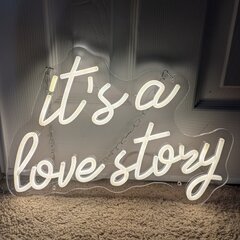 "It's a love story" LED 'Neon' Sign