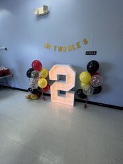 '2' 4 Foot Bold Marquee Number
