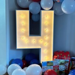 '4' 4 Foot Bold Marquee Number