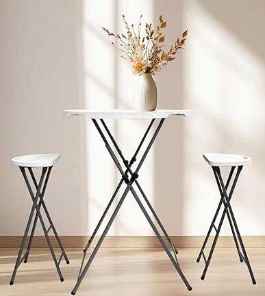 Chairs: Cocktail Stools White
