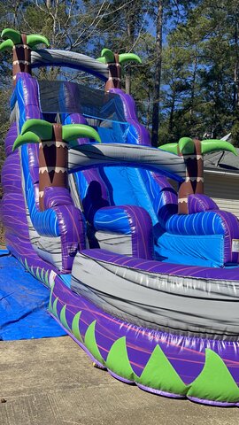 18ft Purple Tropical Waterslide