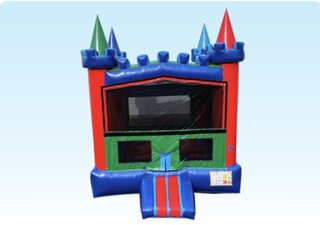 Red/Green Castle Bounce House 13 x 13