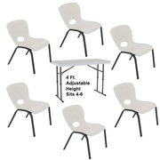 1 Kid Table & 6 Kid Chairs