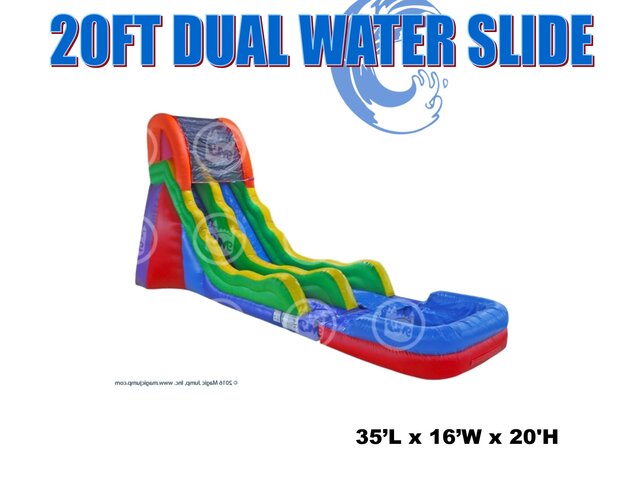 20ft Dual Water Slide