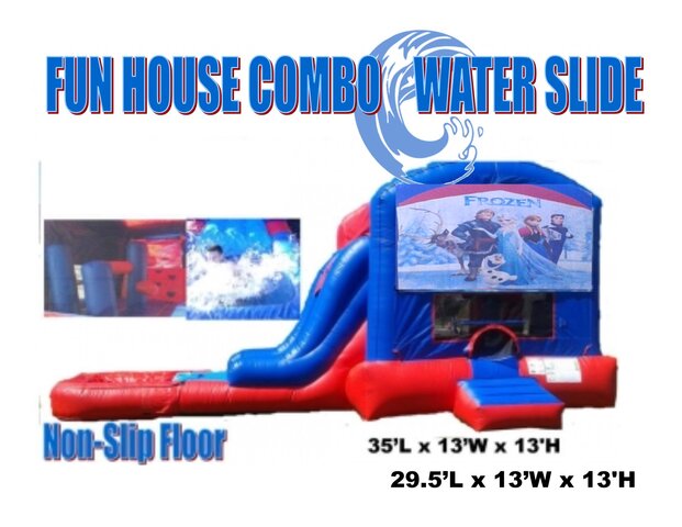 Frozen Fun House Combo Water Slide