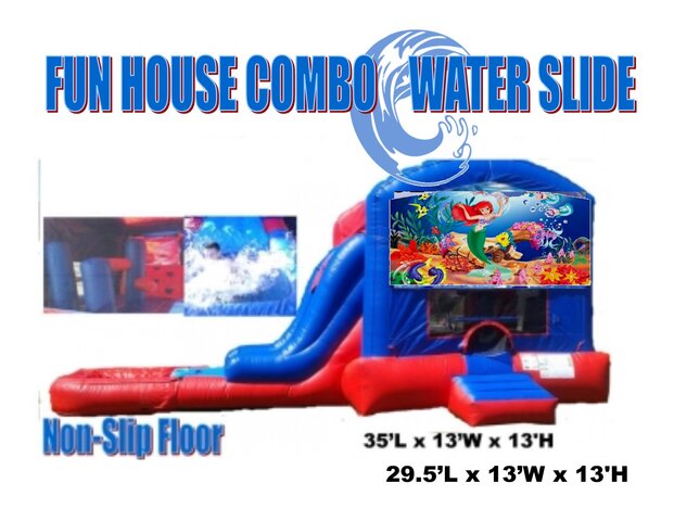 Little Mermaid Fun House Combo Water Slide