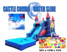 Happy Birthday Castle Combo Water Slide
