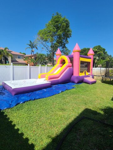 Girls combo bounce house wet or dry