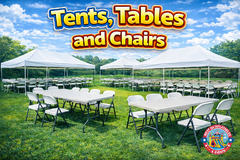 Tents, Tables, and Chairs