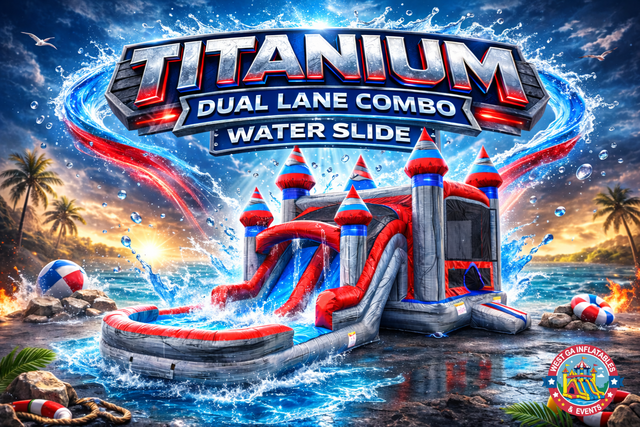 Titanium Dual Lane Combo Water Slide