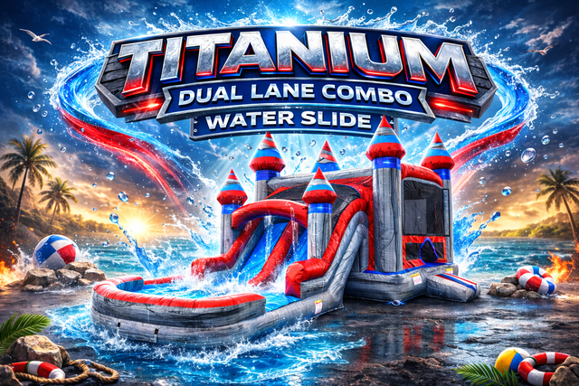 Titanium Dual Lane Combo Water Slide