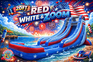 20ft Red White & Zoom Water Slide