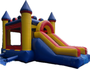 Primary Color Bounce House with Slide