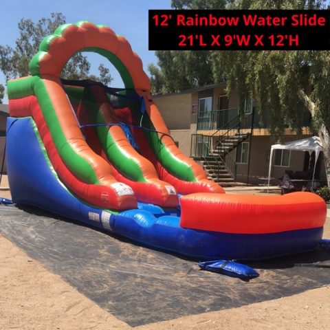 12' Foot Rainbow Water Slide