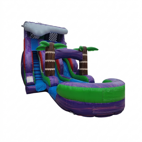 16 FT Tropical Inferno Double-Lane Slide