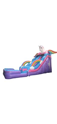 16ft Rainbow Unicorn Waterslide 