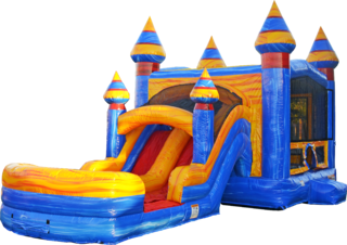 Melting Artic Dual Lane Bounce House and Slide