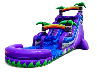18' Purple Plunge Water Slide