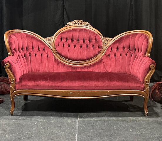 Red Antique Couch