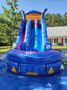 24 Ft  Clifty Falls Dual Lane Waterslide with Pool